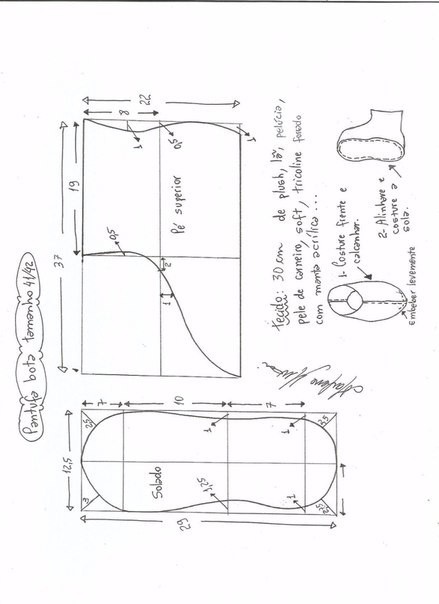 Домашние меховые сапожки