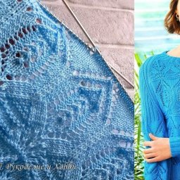 Милый джемпер спицами на весну