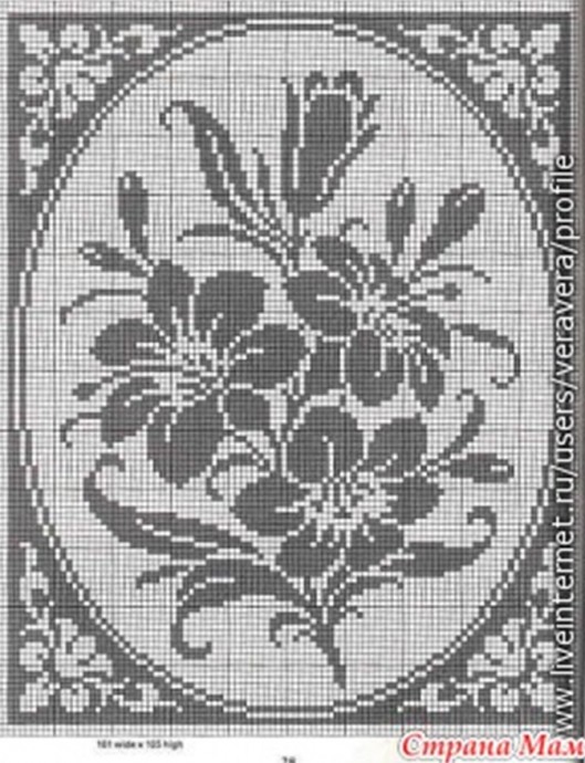 ​Летние мотивы в филейном кружеве