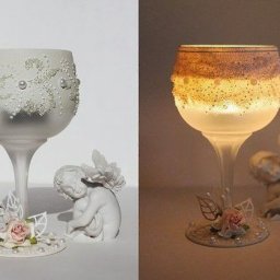 Подсвечник из бокала