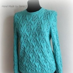 Пуловер с интересным узором