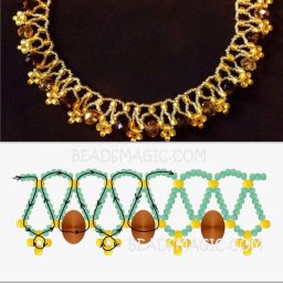 Чудесные колье из бисера