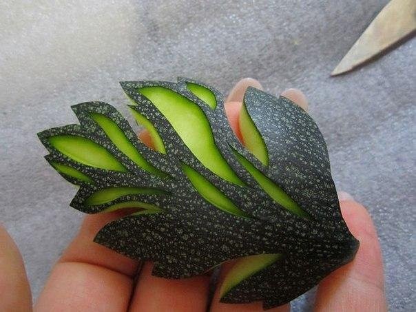 Цукини превращается в букет: мастер-класс по карвингу