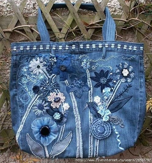 Идеи сумочек из джинсовой ткани