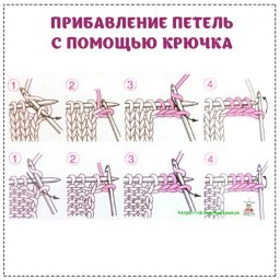 Как прибавлять петли с помощью крючка