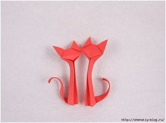 Кошечка оригами