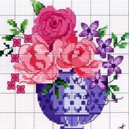 ​Простые вышитые цветочки