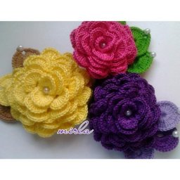 Розочки крючком