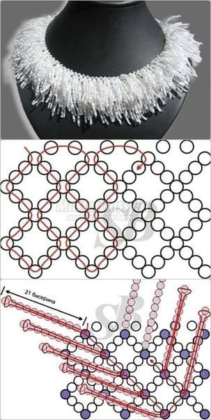 ​Прекрасные ожерелья из бисера и не только