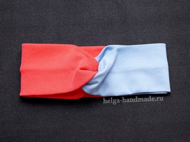 Трикотажная повязка на голову своими руками
