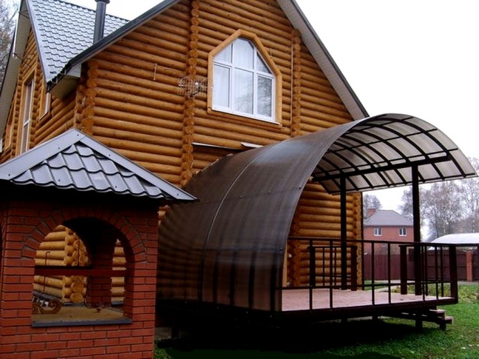 Крылечко из поликарбоната: идеи