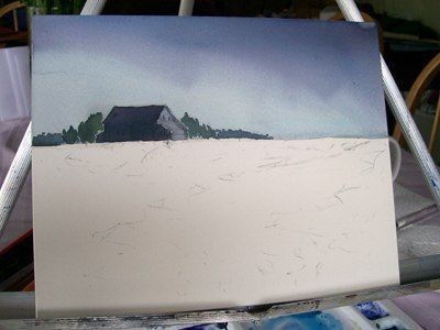​Рисуем домик за полем
