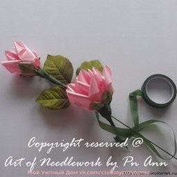 Роза из атласной ленты: мастер-класс