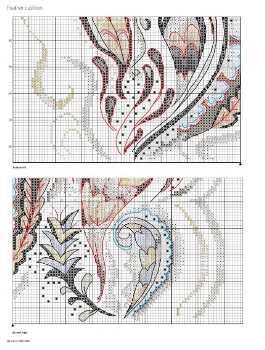 Стилизованный лебедь: вышивка