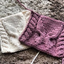 ​Узор спицами в виде крыльев