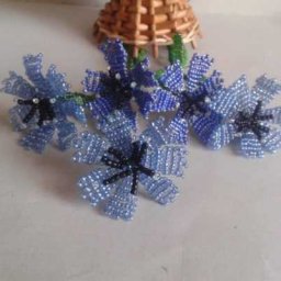 Васильки из бисера: мастер-класс с пошаговым фото