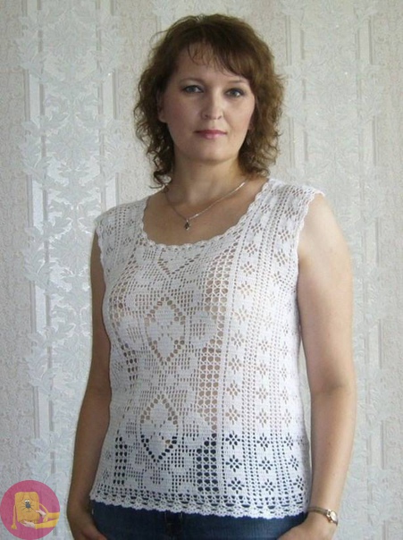 Чудесная филейная блузка: волшебство вязки крючком