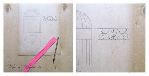 Декоративная клетка из проволоки