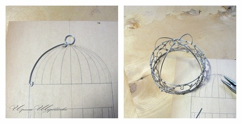 Декоративная клетка из проволоки