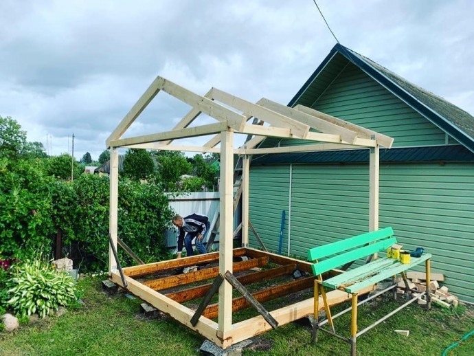 Деревянная беседка своими руками