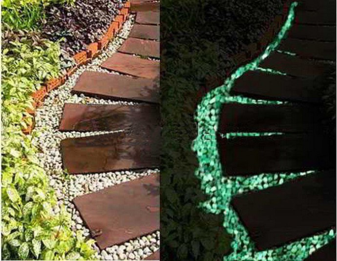 Использование флуоресцентных красок в декоре сада