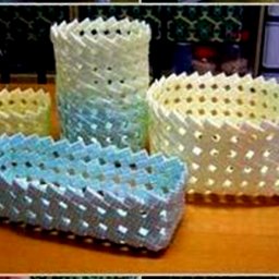 Корзиночки из трубочек для коктейля