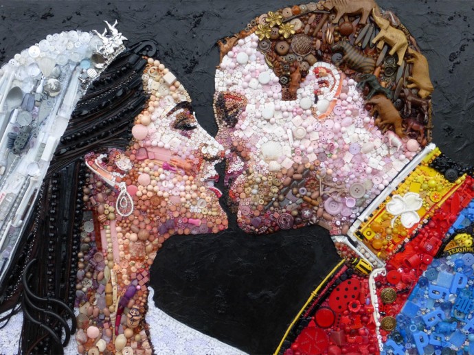 Красивые картины из пуговиц и не только