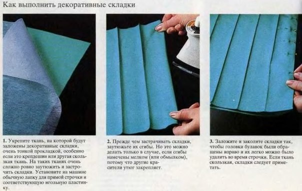 Отделочные или декоративные складки Отделочные или декоративные складки