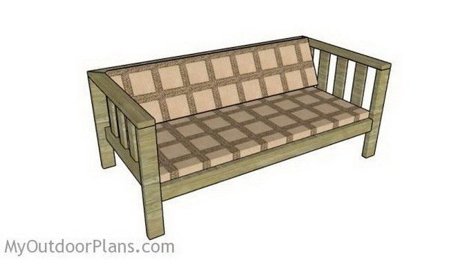 Садовая скамья-диван