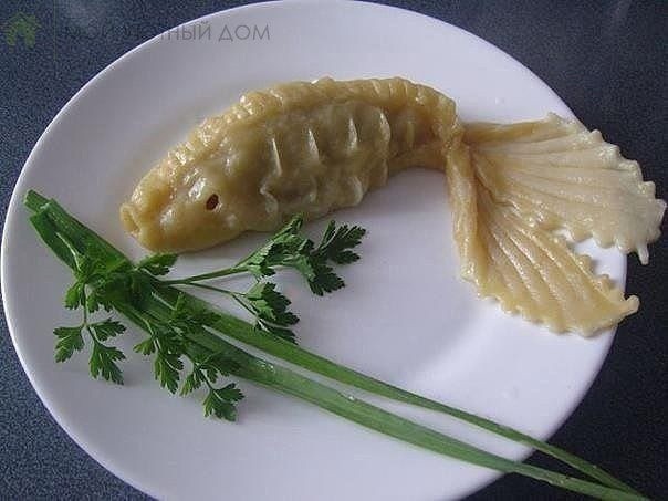 Манты в виде рыбок