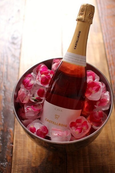 Цветочные кубики льда