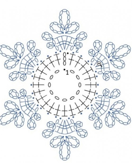 Вяжем снежинки