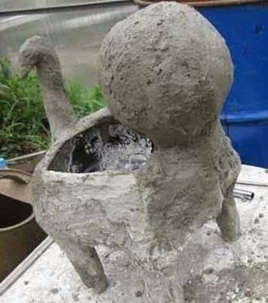 Котик-кашпо: мастер-класс