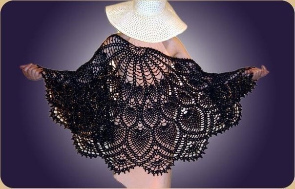 Шаль "Чёрный лебедь" Шаль "Чёрный лебедь"