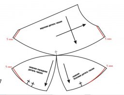 ​Выкройка бюстгальтера с овальной втачной чашкой