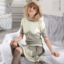 ​Элегантная двойка с жаккардовым узором