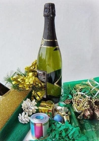 Оформляем бутылку шампанского Оформляем бутылку шампанского