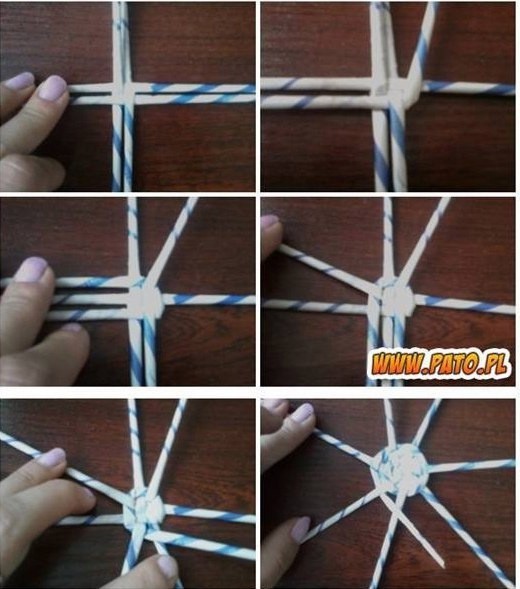 Мастерим вазу из газетных трубочек