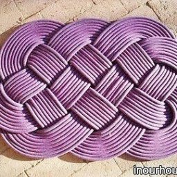 Плетём оригинальные коврики из шнура: мастер-класс