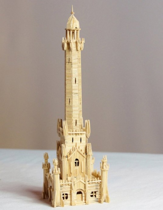 Невероятные скульптуры из зубочисток