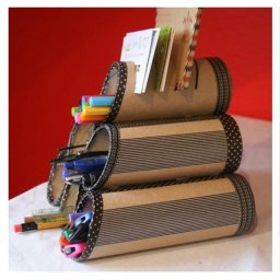 ​Органайзер из картонных втулок