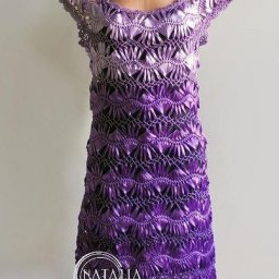 ​Платье, связанное на вилке