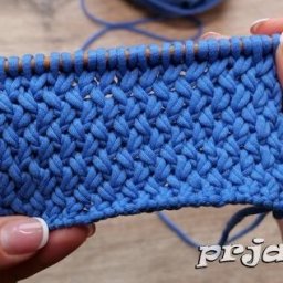 Плетенка на лицевых рядах спицами