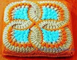 Вязание коврика в японской технике