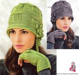 Вяжем теплые шапочки