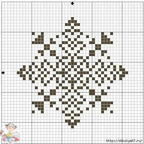 Шаблоны для вышивки: снежинки