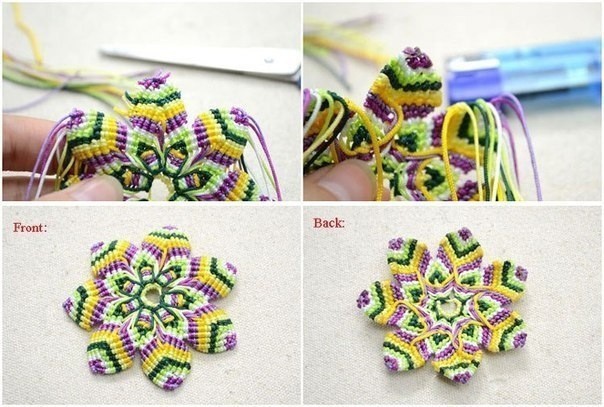 Цветок-макраме