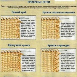 Провязывание кромочных петель