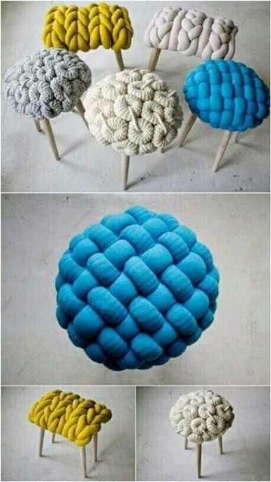​Вязаные идеи для мебели