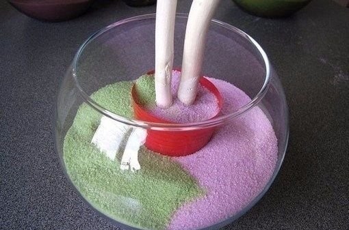 Цветной песок своими руками